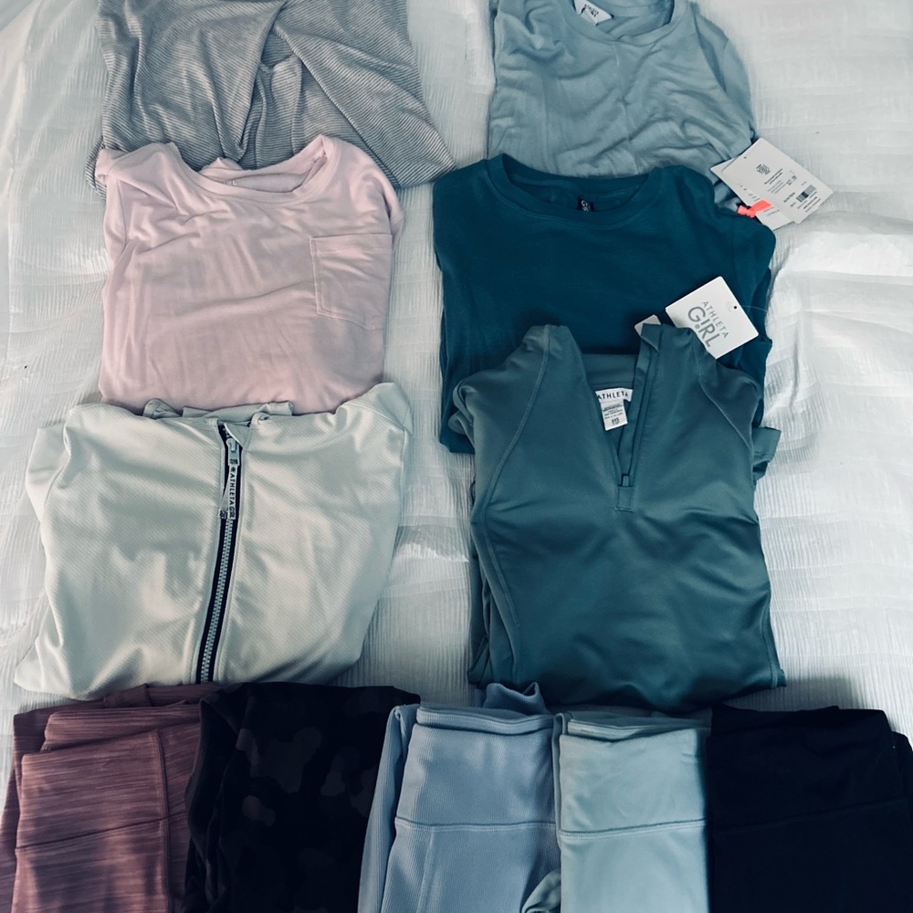 Bundle of Athleta Girl Activewear Tops and Leggings
